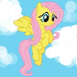 Size: 2362x2362 | Tagged: artist needed, safe, fluttershy, pegasus, pony, beautiful, flying, solo