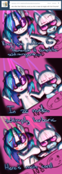 Size: 650x1800 | Tagged: safe, dj pon-3, photo finish, vinyl scratch, pony, unicorn, ask, ask photo finish and picture perfect, blushing, tumblr