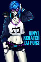 Size: 1000x1489 | Tagged: safe, artist:tatinee, dj pon-3, octavia melody, vinyl scratch, human, adonis belt, belly button, clothes, humanized, midriff, observer, shorts