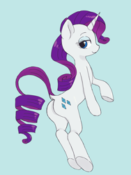 Size: 2448x3264 | Tagged: safe, artist:haibaratomoe, rarity, pony, unicorn, butt, female, looking at you, mare, plot, raised tail, simple background, smiling, solo, tail