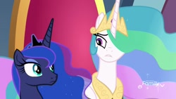 Size: 1920x1080 | Tagged: safe, screencap, princess celestia, princess luna, alicorn, pony, school raze