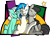 Size: 2663x1947 | Tagged: source needed, useless source url, safe, artist:amberpendant, dj pon-3, lyra heartstrings, octavia melody, vinyl scratch, earth pony, pony, cute, simple background, transparent background