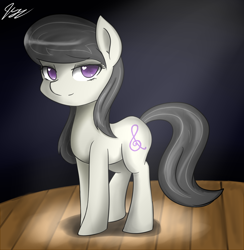 Size: 1000x1024 | Tagged: safe, artist:jovalic, octavia melody, earth pony, pony, female, gradient background, mare, solo