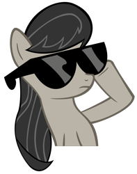 Size: 2920x3704 | Tagged: safe, artist:iamthegreatlyra, octavia melody, earth pony, pony, simple background, solo, sunglasses, transparent background, vector