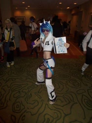 Size: 540x720 | Tagged: safe, artist:pyrotempertantrum, dj pon-3, vinyl scratch, human, convention, cosplay, irl, irl human, photo, solo