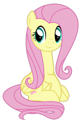 Size: 4534x6978 | Tagged: safe, artist:kuren247, fluttershy, pegasus, pony, absurd resolution, adorable face, cute, female, mare, raised hoof, show accurate, shyabetes, simple background, sitting, solo, transparent background, vector