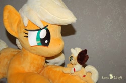 Size: 1980x1316 | Tagged: safe, artist:lanacraft, applejack, irl, photo, plushie, self ponidox