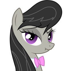 Size: 4000x4000 | Tagged: safe, artist:hudoyjnik, octavia melody, earth pony, pony, bowtie, scrunchy face, solo