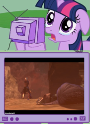 Size: 435x600 | Tagged: safe, derpibooru import, twilight sparkle, asura, asura's wrath, crying, exploitable meme, meme, obligatory pony, sad, the girl, tv meme