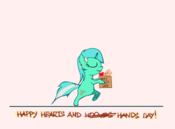 Size: 540x400 | Tagged: safe, artist:el-yeguero, lyra heartstrings, pony, animated, bipedal, chibi, cute, frame by frame, hand, hearts and hooves day, lyrabetes, solo, that pony sure does love hands