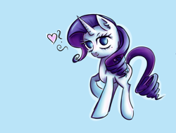 Size: 3965x3000 | Tagged: safe, artist:coco-drillo, rarity, pony, unicorn, drills, heart, love, simple background, solo, vain, waifu