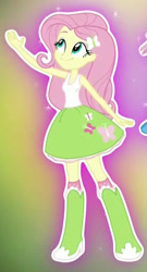 Size: 457x845 | Tagged: safe, fluttershy, equestria girls, friendship games, cute, female, smiling, solo, sparkles