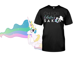 Size: 1024x795 | Tagged: safe, artist:shirleycreates, princess celestia, alicorn, pony, apparel, clothes, design, shirt, shirt design