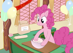 Size: 3509x2550 | Tagged: safe, artist:neoshrek, pinkie pie, earth pony, pony, baking, outdoors, solo