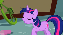 Size: 877x493 | Tagged: safe, derpibooru import, screencap, twilight sparkle, swarm of the century, solo