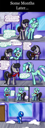 Size: 800x2245 | Tagged: safe, artist:esuka, dj pon-3, lyra heartstrings, octavia melody, vinyl scratch, earth pony, pony, a hearth warming tale, ask-canterlot-musicians, comic