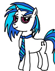 Size: 783x1020 | Tagged: safe, artist:doctorspectrum, dj pon-3, vinyl scratch, pony, unicorn, necktie, solo