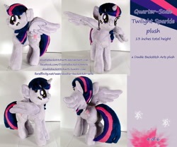 Size: 2000x1660 | Tagged: safe, artist:doublebackstitcharts, derpibooru import, twilight sparkle, twilight sparkle (alicorn), alicorn, pony, female, irl, mare, photo, plushie, solo