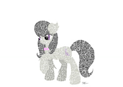 Size: 1024x724 | Tagged: safe, artist:schizoidtomii, artist:tomiipl, octavia melody, earth pony, pony, pattern, raised hoof, simple background, solo, white background