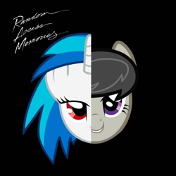 Size: 618x618 | Tagged: safe, dj pon-3, octavia melody, vinyl scratch, earth pony, pony, unicorn, album cover, background pony, bedroom eyes, daft punk, female, mare, ponified, ponified album cover, random access memories