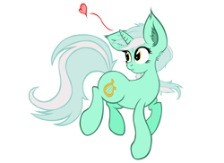 Size: 1100x800 | Tagged: safe, artist:yooyfull, lyra heartstrings, pony, unicorn, ear fluff, heart, solo