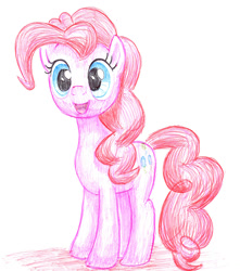 Size: 1210x1369 | Tagged: safe, artist:bbqninja501st, pinkie pie, pony, smiling, solo, traditional art