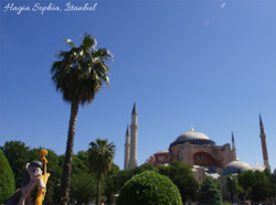 Size: 1328x987 | Tagged: safe, octavia melody, earth pony, pony, blind bag, constantinople, figure, hagia sophia, irl, istanbul, photo, ponies around the world, toy, turkey (country)