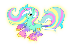 Size: 6772x4378 | Tagged: safe, artist:9de-light6, lyra heartstrings, classical unicorn, absurd resolution, leonine tail, rainbow power, rainbow power-ified, simple background, solo, transparent background, unshorn fetlocks