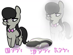 Size: 1600x1200 | Tagged: safe, artist:ayahana, octavia melody, earth pony, goo pony, original species, pony, japanese, meltavia, melting, pixiv, recap, solo, transformation