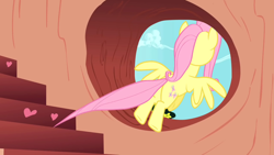 Size: 1280x720 | Tagged: safe, screencap, fluttershy, pegasus, pony, sonic rainboom (episode), female, mare, plot, solo