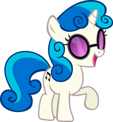 Size: 863x926 | Tagged: safe, dj pon-3, sweetie belle, vinyl scratch, pony, unicorn, combo, female, filly, foal, hooves, horn, open mouth, palette swap, simple background, solo, sunglasses, transparent background, vector