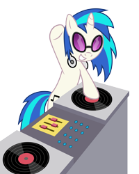 Size: 3600x4500 | Tagged: safe, artist:pikamander2, dj pon-3, vinyl scratch, pony, unicorn, music, record, solo