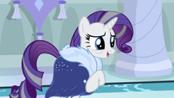 Size: 1920x1080 | Tagged: safe, screencap, rarity, pony, unicorn, the last problem, female, mare, older, older rarity, skunk stripe, solo