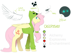 Size: 1280x909 | Tagged: safe, artist:suplolnope, fluttershy, pegasus, pony, clothes, creepershy, hoodie, minecraft, solo