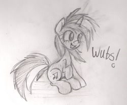 Size: 1021x843 | Tagged: safe, artist:applemarshmallows, dj pon-3, vinyl scratch, pony, unicorn, solo, traditional art