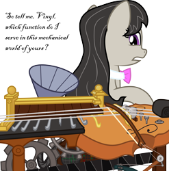 Size: 10000x10136 | Tagged: safe, artist:lucefudu, octavia melody, earth pony, pony, absurd resolution, simple background, solo, steampunk, transparent background, vector