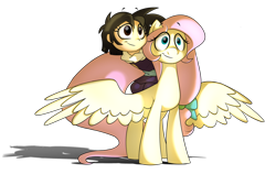 Size: 1024x689 | Tagged: safe, artist:petalierre, fluttershy, pegasus, pony, crossover, dragon ball super, dragon ball z, gohan, simple background, transparent background