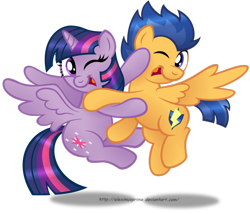 Size: 1024x877 | Tagged: safe, artist:aleximusprime, derpibooru import, flash sentry, twilight sparkle, twilight sparkle (alicorn), alicorn, pony, cute, diasentres, female, flashlight, male, mare, shipping, simple background, straight, tickle fight, tickling, transparent background, twiabetes