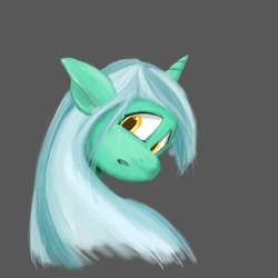 Size: 1200x1200 | Tagged: safe, artist:tria, lyra heartstrings, pony, unicorn, bust, female, horn, mare, portrait