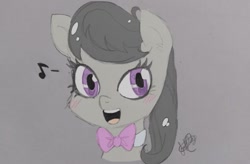 Size: 767x502 | Tagged: safe, artist:charlotte jäger, octavia melody, earth pony, pony, bust, portrait, solo