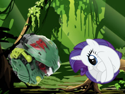 Size: 1024x768 | Tagged: safe, artist:famousmari5, edit, rarity, pony, unicorn, the gift of the maud pie, bionicle, bohrok, flash game, jungle, le koro, lego, lehvak, mata nui online game, meme, mimicry, rariball, vector, vector edit, wat