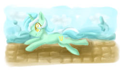 Size: 1023x597 | Tagged: safe, artist:tamoqu, lyra heartstrings, cute, lyrabetes, road, running