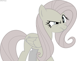 Size: 11600x9072 | Tagged: safe, artist:ifoxtrax, fluttershy, pegasus, pony, absurd resolution, discorded, female, mare, simple background, solo, transparent background, vector