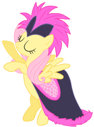 Size: 1200x1621 | Tagged: safe, artist:jennieoo, fluttershy, pegasus, pony, green isn't your color, bipedal, clothes, dress, eyes closed, female, mare, simple background, solo, transparent background, vector