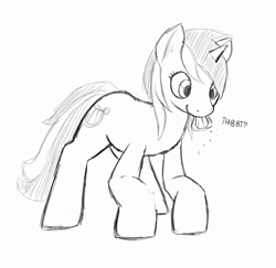 Size: 1212x1176 | Tagged: safe, artist:trickydick, lyra heartstrings, pony, monochrome, onomatopoeia, raspberry, raspberry noise, silly, silly pony, sketch, solo, tongue out