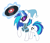 Size: 607x525 | Tagged: safe, artist:meekcheep, dj pon-3, vinyl scratch, pony, unicorn, cap, clothes, hat, magic, record, scarf, solo