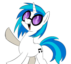 Size: 662x595 | Tagged: safe, artist:umeguru, dj pon-3, vinyl scratch, pony, unicorn, female, horn, mare, solo