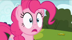 Size: 1920x1080 | Tagged: safe, screencap, pinkie pie, pony, rock solid friendship, discovery family logo, solo