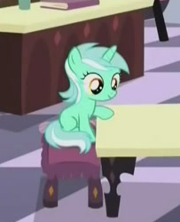 Size: 312x385 | Tagged: safe, screencap, lyra heartstrings, pony, unicorn, amending fences, cropped, cute, daaaaaaaaaaaw, female, filly, filly lyra, lyrabetes, sitting, solo, weapons-grade cute, younger