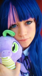 Size: 540x960 | Tagged: safe, artist:amaicherry, derpibooru import, spike, twilight sparkle, human, cosplay, irl, irl human, photo